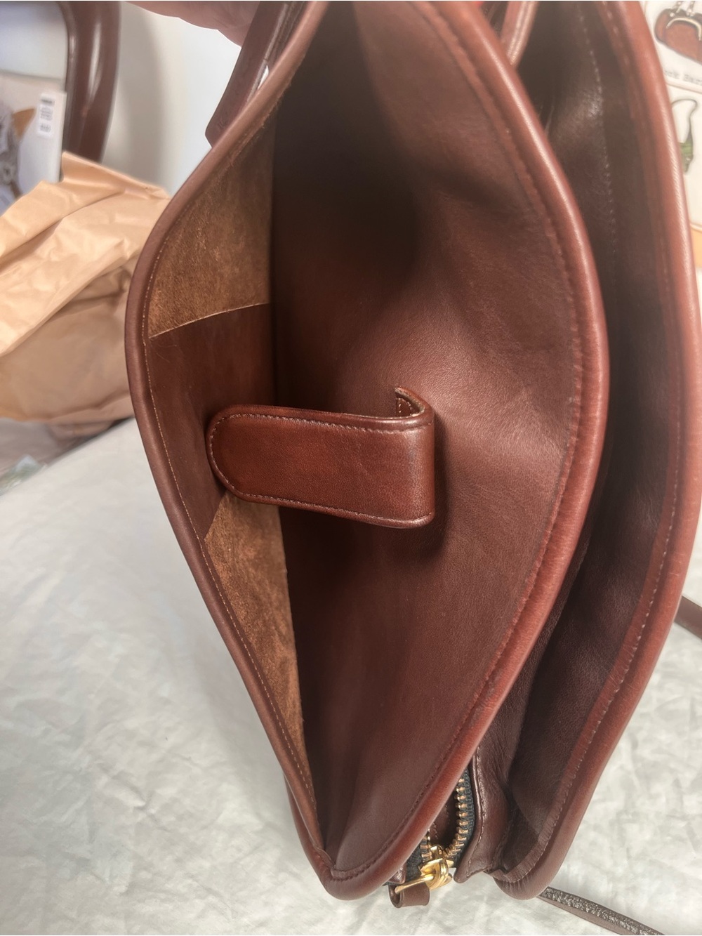 Vintage Coach Brighton Bag 9895 Mahogany Glove Tanned Leather - Picture 11 of 15